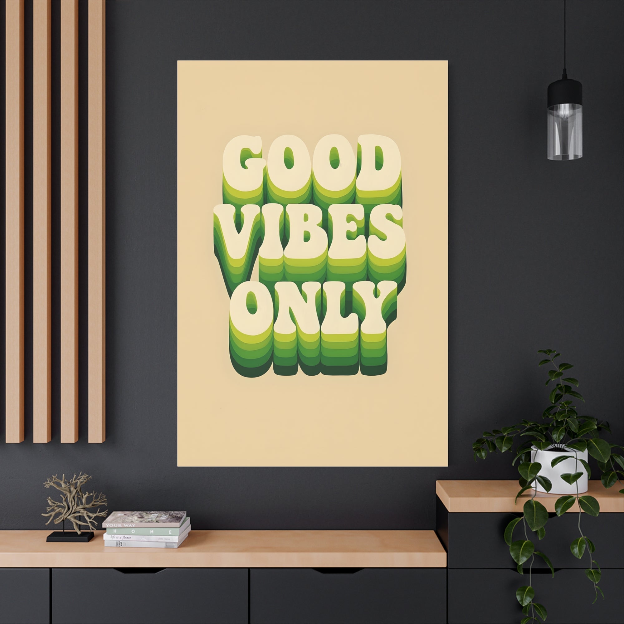 Good Vibes Only Canvas Print, Positive Wall Art, Home Decor, Gift for Friends, Motivation Decor, Boho Wall Decor, Inspirational Art
