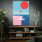 Daring Canvas Art, Motivational Wall Decor, Inspirational Home Accent, Modern Stretched Canvas, Gift for Adventurers, Be Daring Quote Art