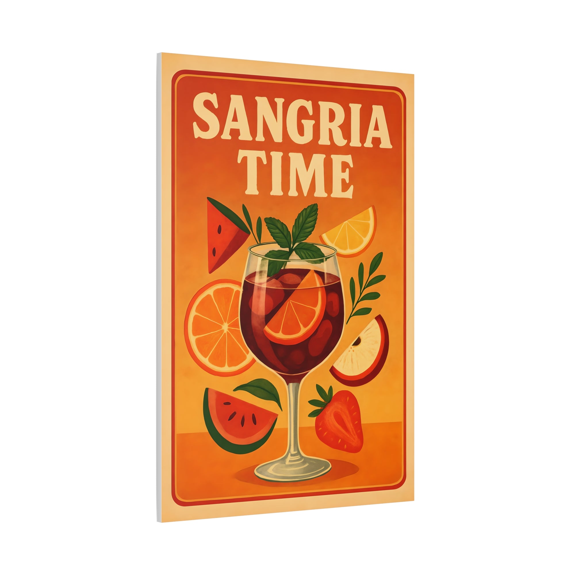 Sangria Time Canvas Art Print, Vibrant Wall Decor, Summer Home Decor, Drink Theme Art, Kitchen Wall Art, Gift for Wine Lovers
