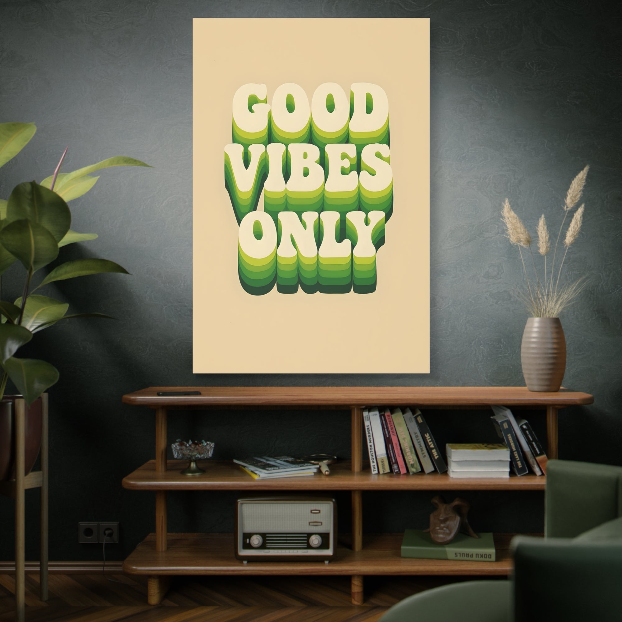 Good Vibes Only Canvas Print, Positive Wall Art, Home Decor, Gift for Friends, Motivation Decor, Boho Wall Decor, Inspirational Art