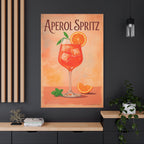 Aperol Spritz Canvas Art, Vibrant Wall Decor for Cocktail Lovers, Perfect for Home Bars, Summer Parties, Unique Gift Idea