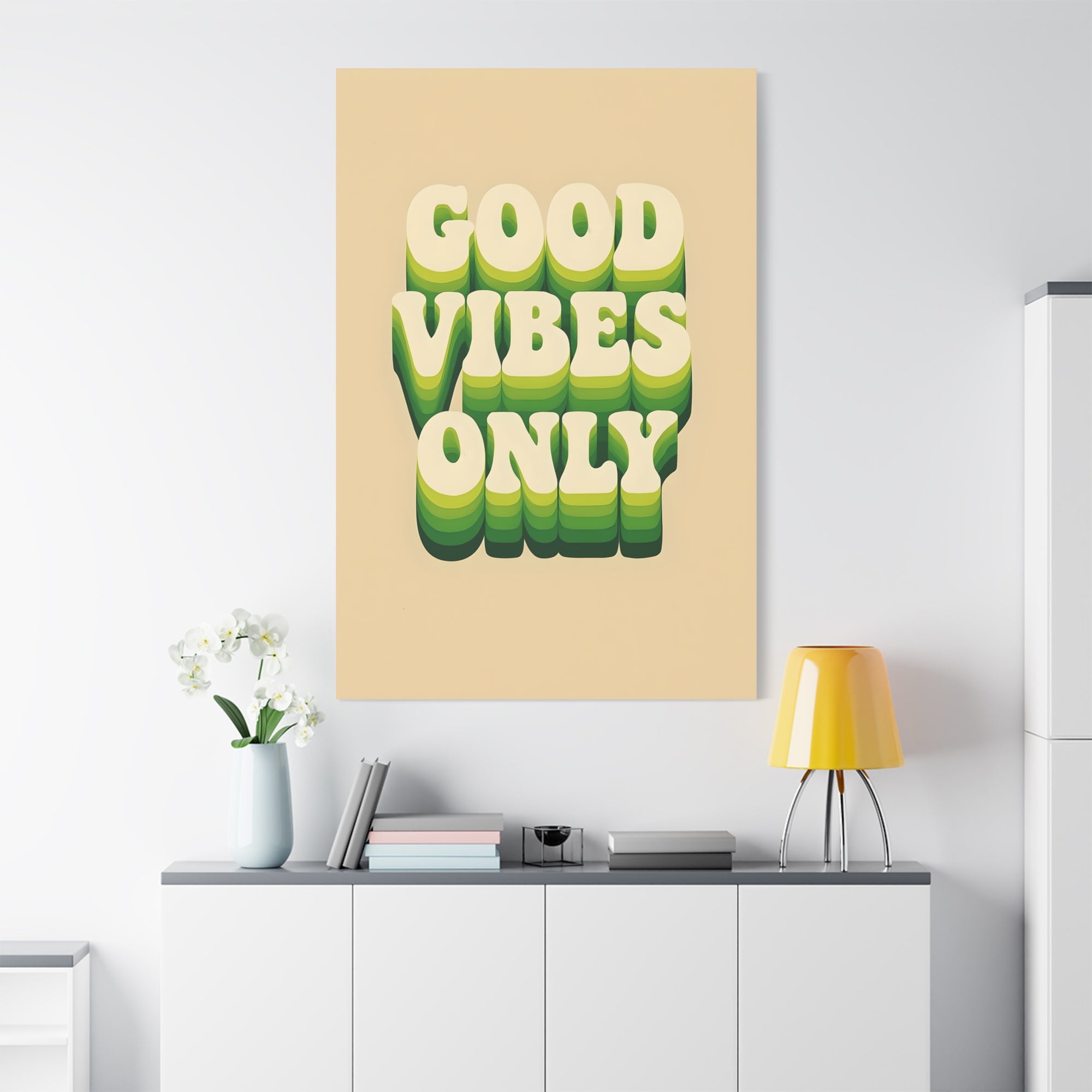 Good Vibes Only Canvas Print, Positive Wall Art, Home Decor, Gift for Friends, Motivation Decor, Boho Wall Decor, Inspirational Art