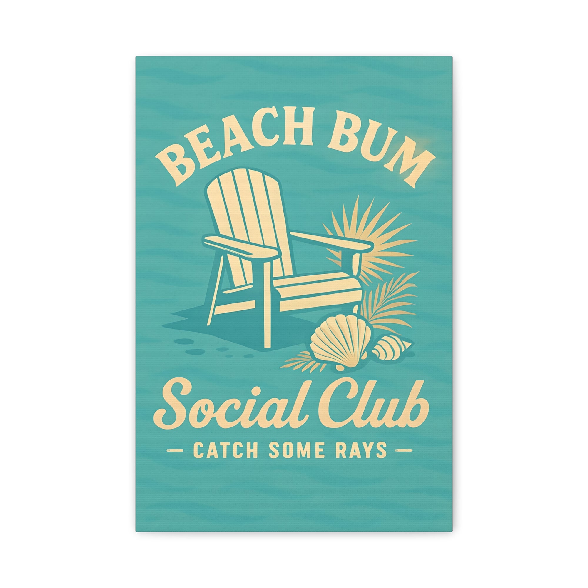 Beach Bum Canvas Print | Coastal Wall Art, Summer Vibes, Nautical Decor, Beach House Gift, Beach Lover's Decor