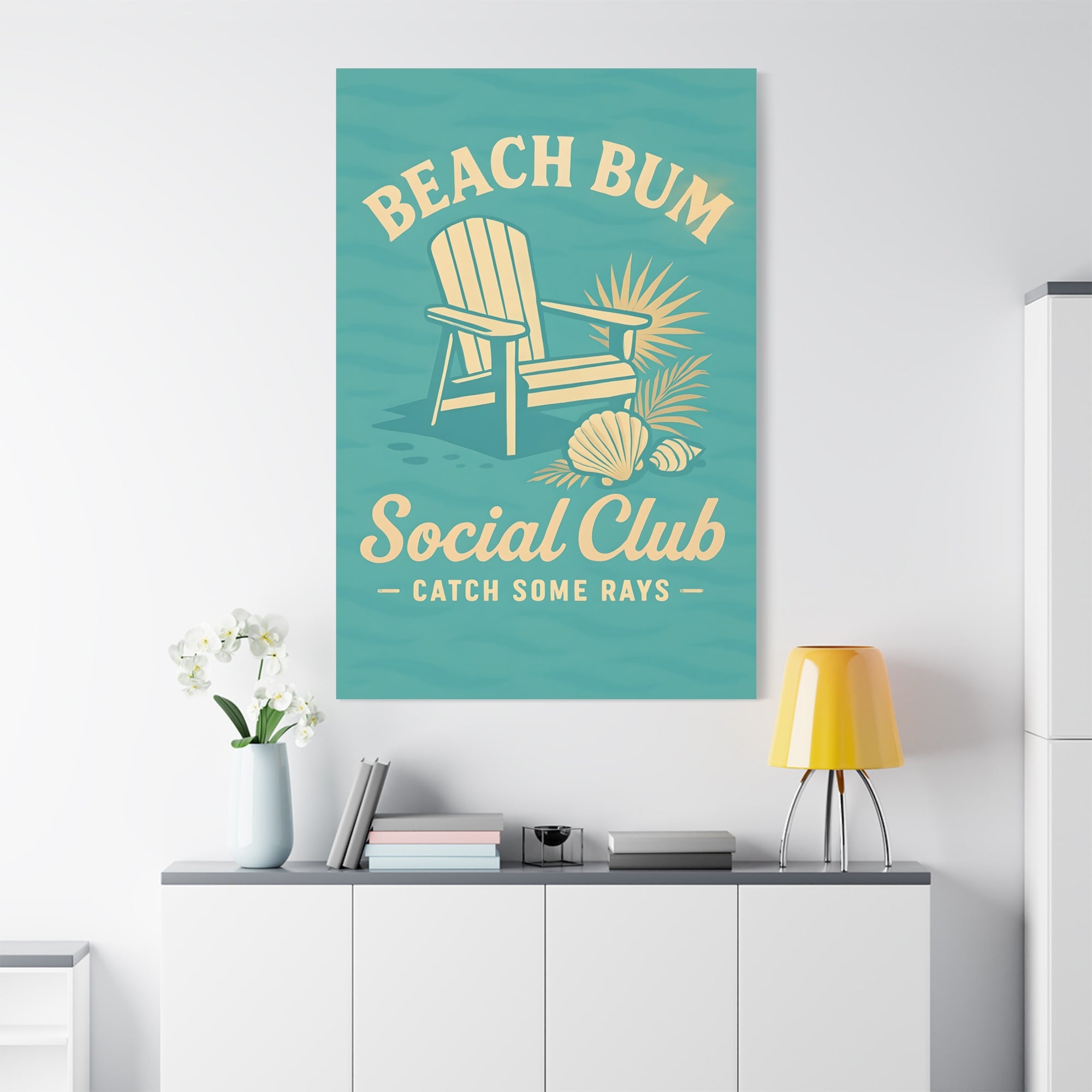 Beach Bum Canvas Print | Coastal Wall Art, Summer Vibes, Nautical Decor, Beach House Gift, Beach Lover's Decor