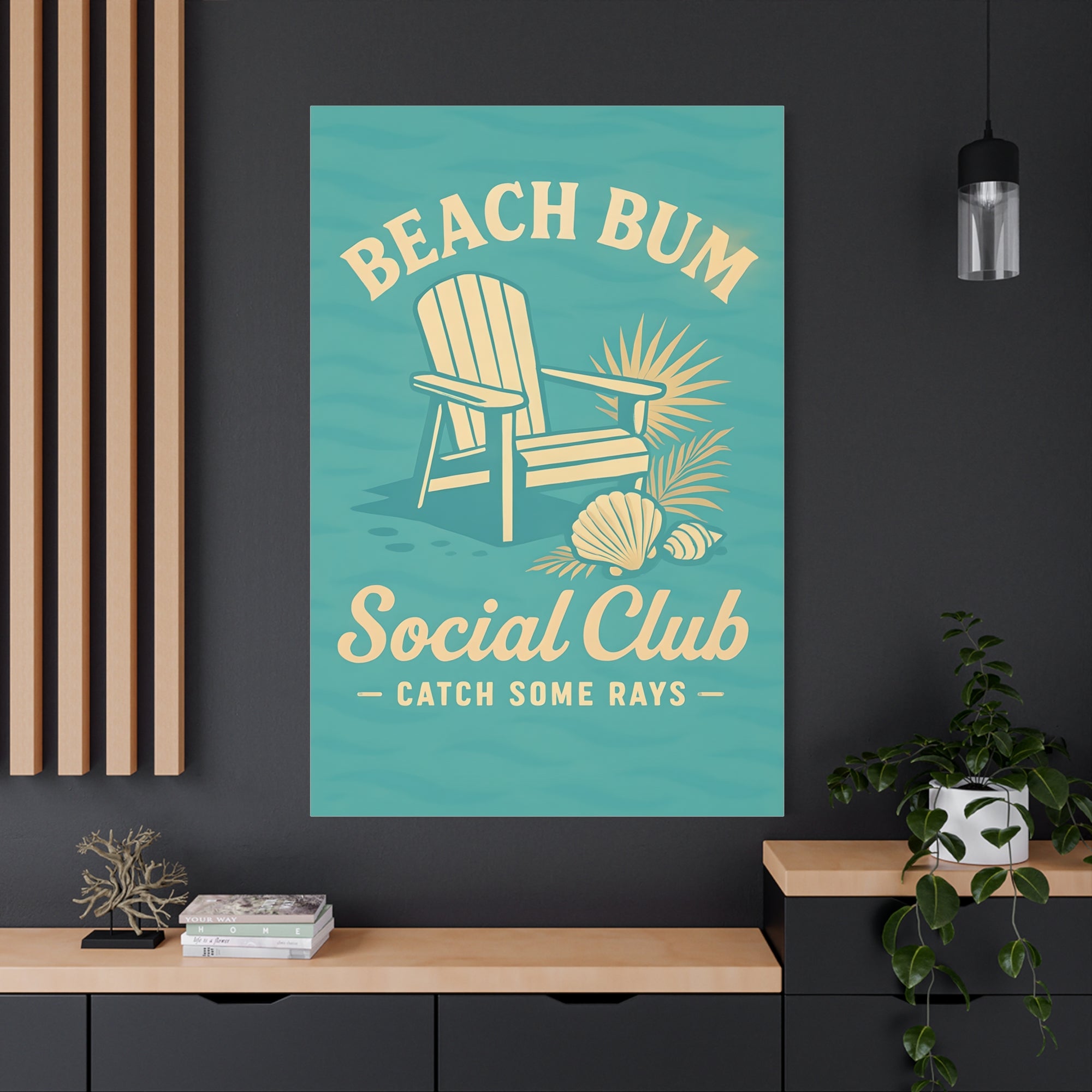 Beach Bum Canvas Print | Coastal Wall Art, Summer Vibes, Nautical Decor, Beach House Gift, Beach Lover's Decor