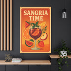 Sangria Time Canvas Art Print, Vibrant Wall Decor, Summer Home Decor, Drink Theme Art, Kitchen Wall Art, Gift for Wine Lovers