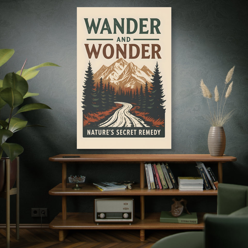 Nature Forest Art - Adventure Decor, Nature Wall Art, Gift for Explorers, Wanderlust Home Decor, Hiking Lover's Art